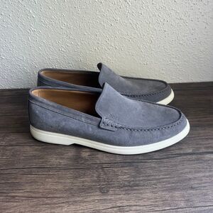 Hugo BOSS Sienne Moccasin Slip On Loafers Suede Grey Mens Size 43 / 10 US